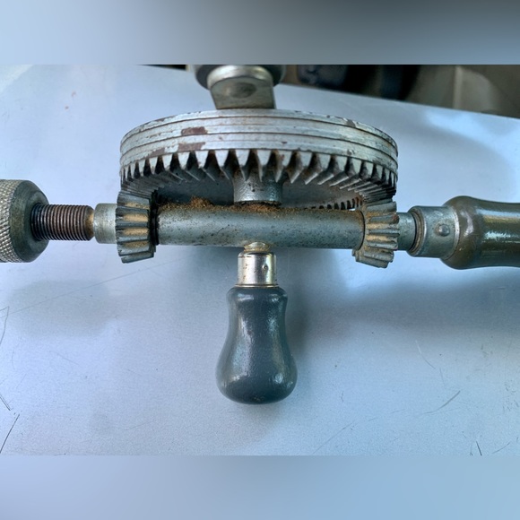 Mid Century Vintage Stanley Handyman Handheld Manual Eggbeater Drill H1220 - Picture 11 of 16